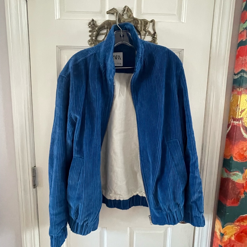 Zara man Corduroy blue Jacket